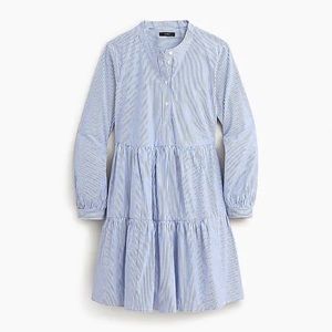 J Crew Factory striped spring dress, long sleeve